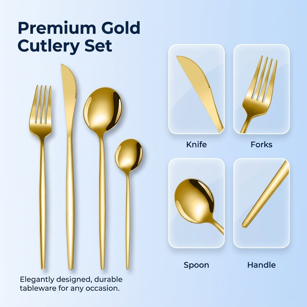 Stainless Steel Cutlery Set (16 Pcs)