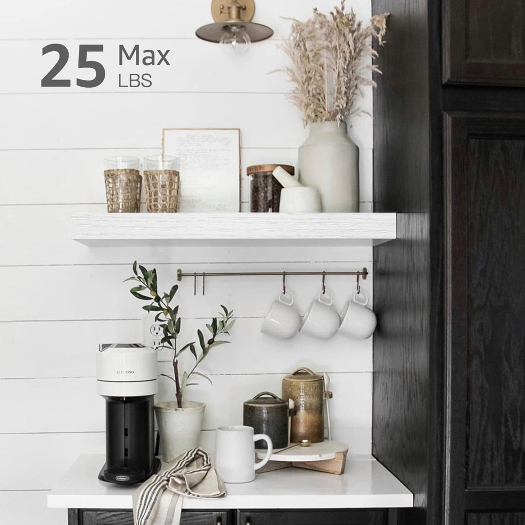 White Wooden Floating Shelf