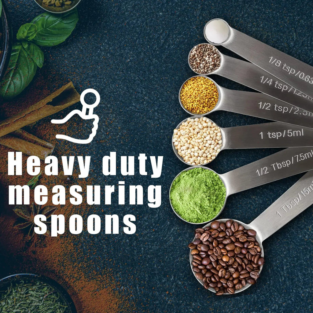 Stainless Steel Measuring Spoons (6 Pcs)