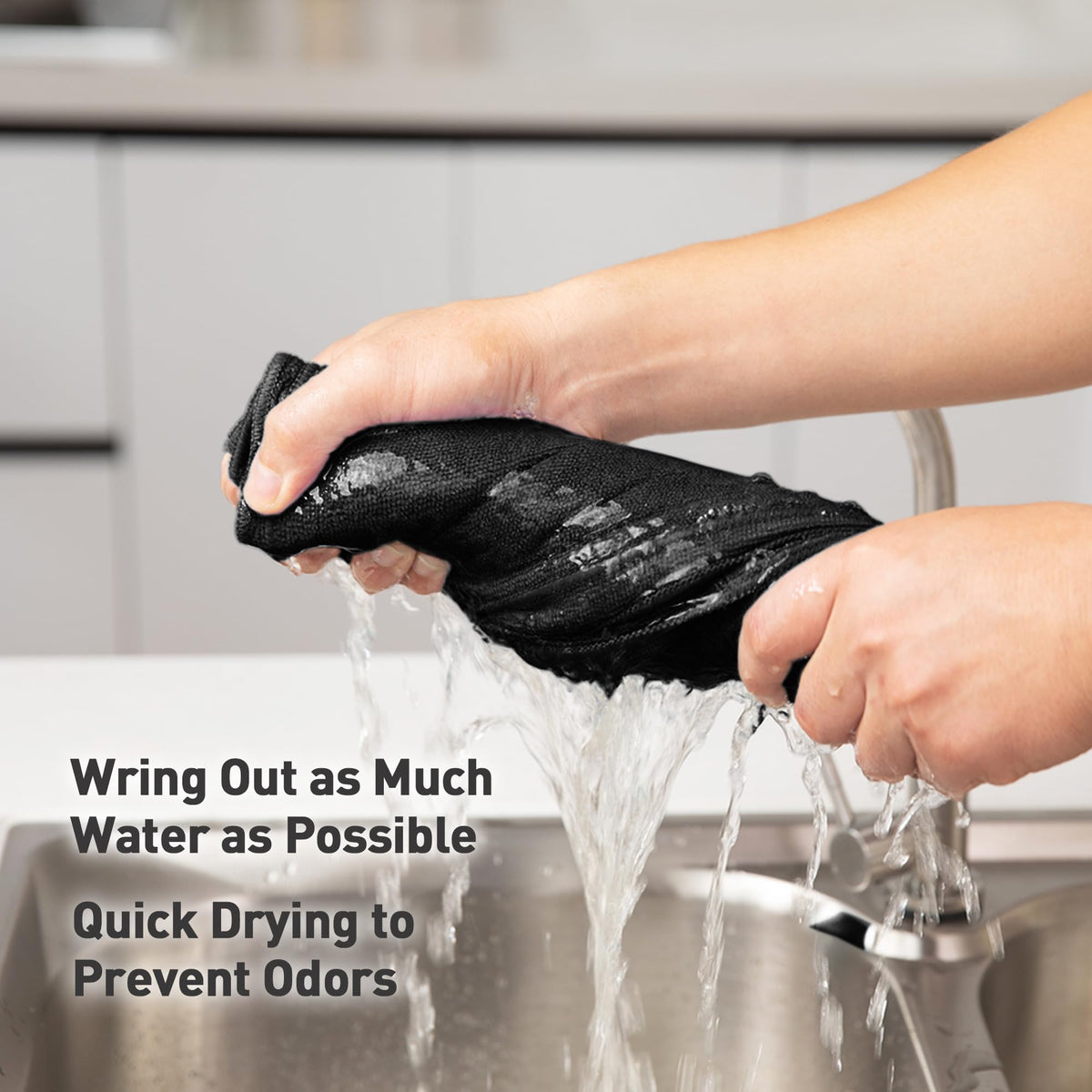 Black Microfiber Cleaning Cloth Set (50 Pcs)