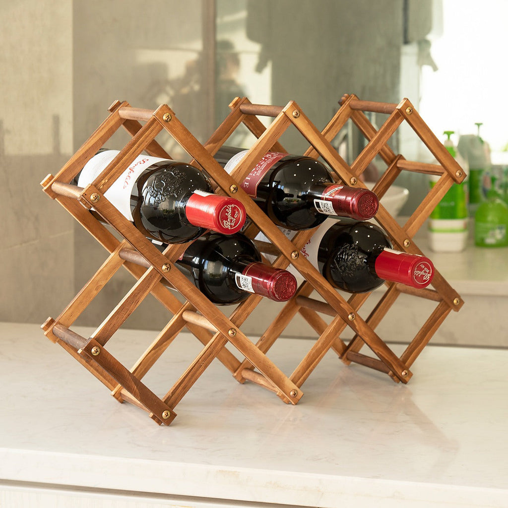 Foldable Wooden Wine Rack