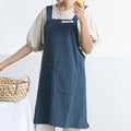 Cross Back Cotton Linen Apron
