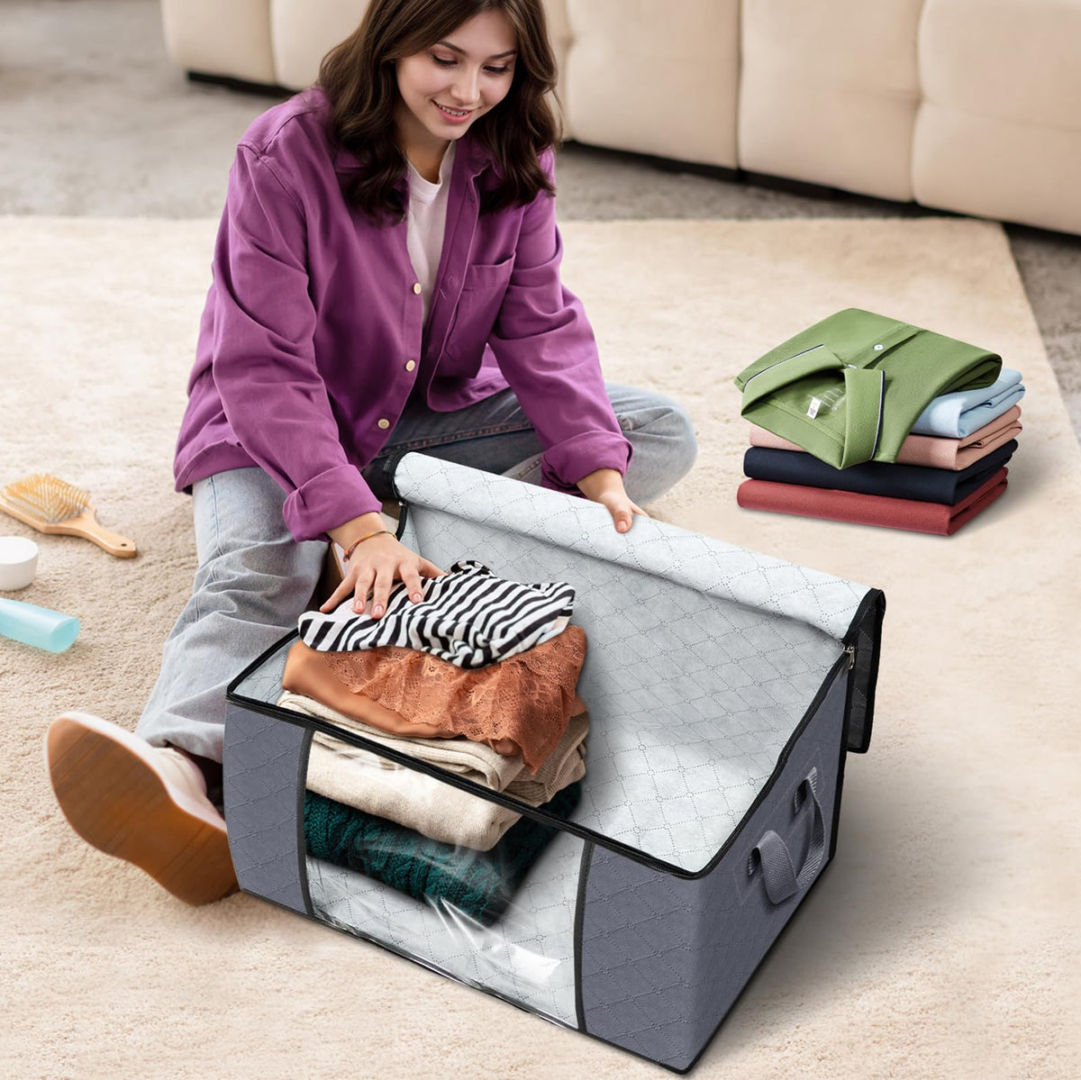 Quilt Storage Organizer Bags (2 Pcs)