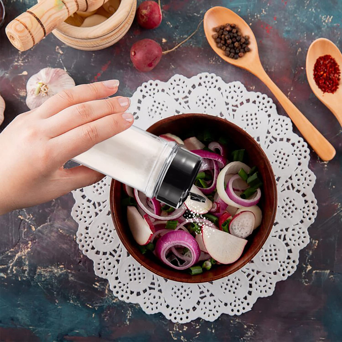 Plastic Spice Jar Set (4 Pcs)