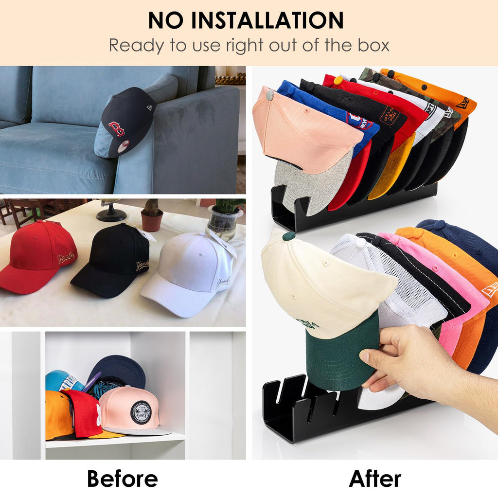 Acrylic Hat Rack for 7 Caps
