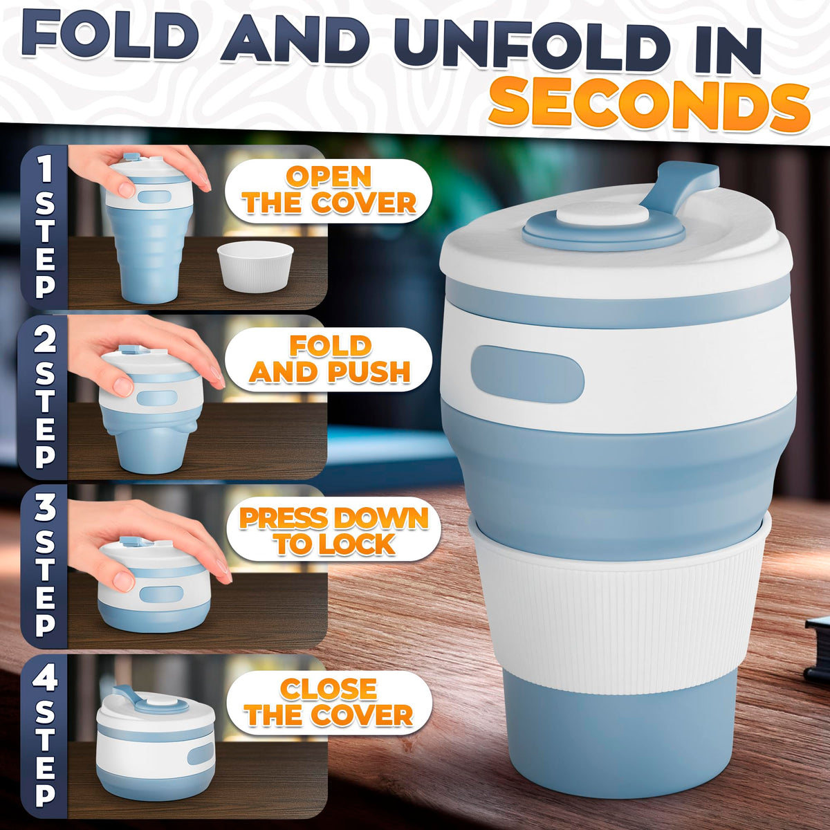 Collapsible Silicone Travel Cup