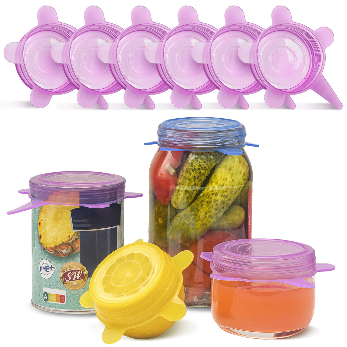 Reusable Silicone Jar Covers (12 pcs)