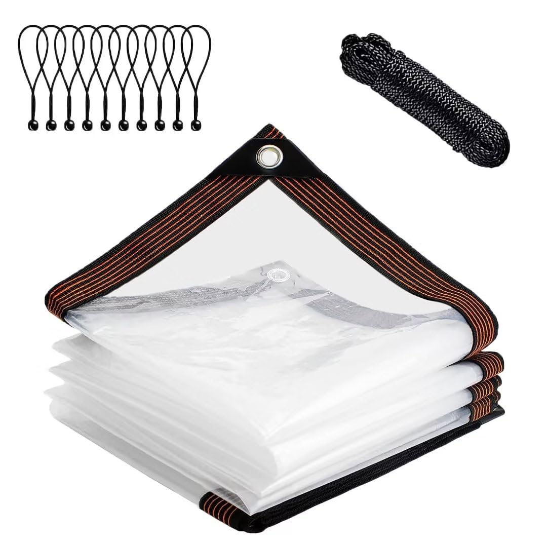 Clear Waterproof Tarp Sheet with Grommets