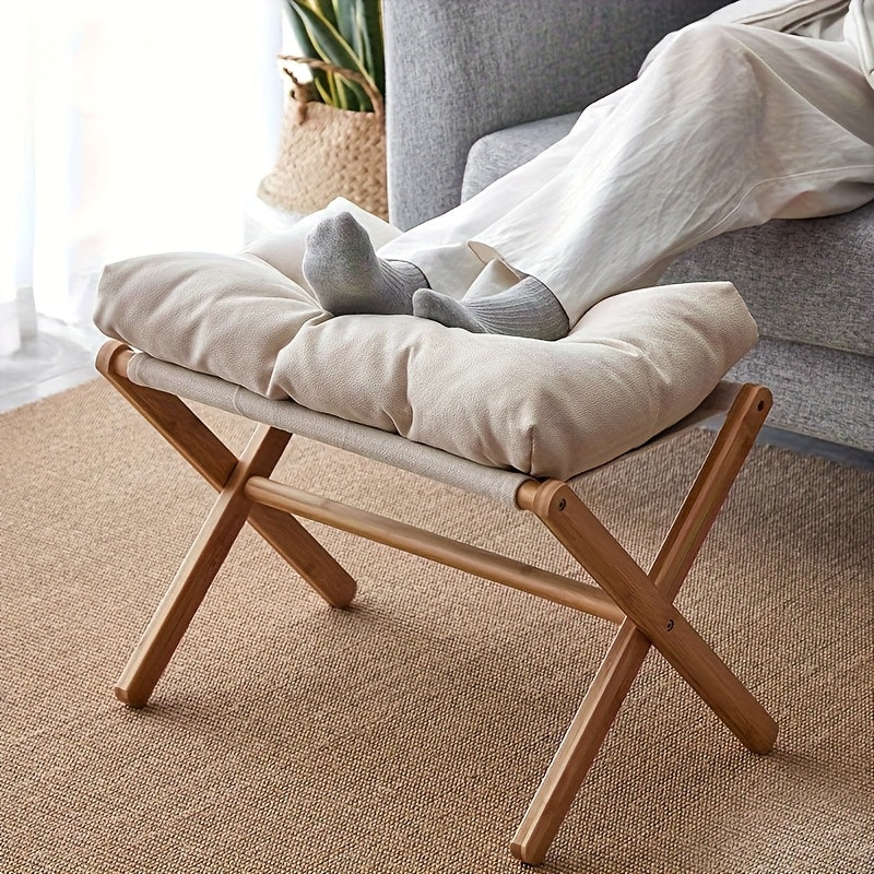 Wooden Footstool Bench