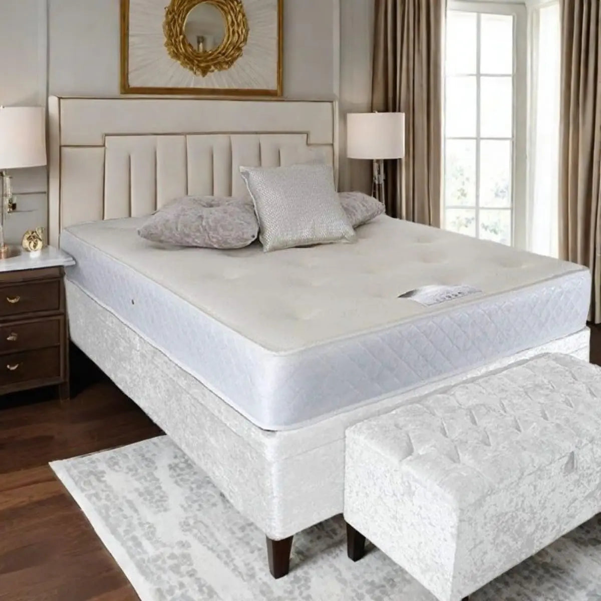 Crushed Velvet Wrap Bed Skirt