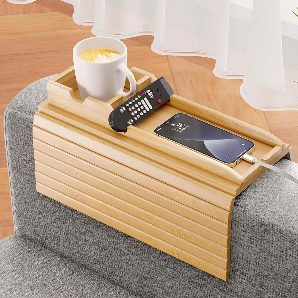Bamboo Sofa Armrest Tray