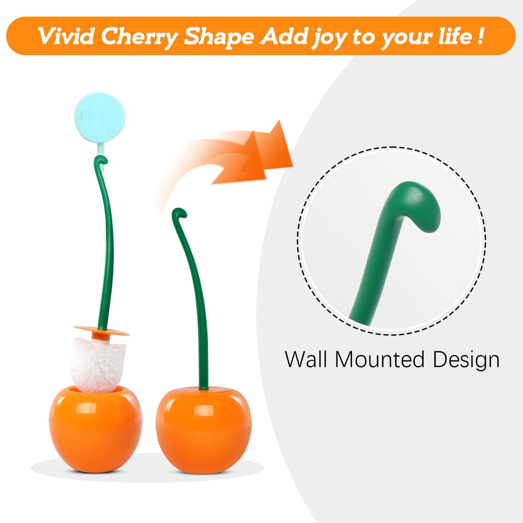 Cherry Toilet Brush Set