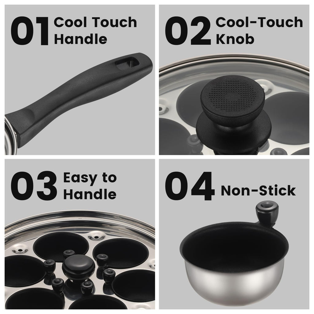Stainless Steel Egg Poacher Pan