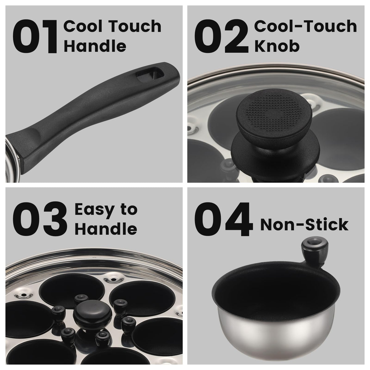 Stainless Steel Egg Poacher Pan