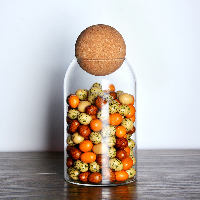 Round Cork Glass Jar