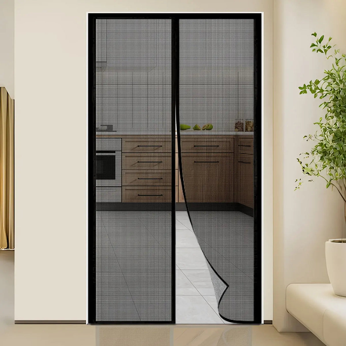 Magnetic Mesh Screen Door