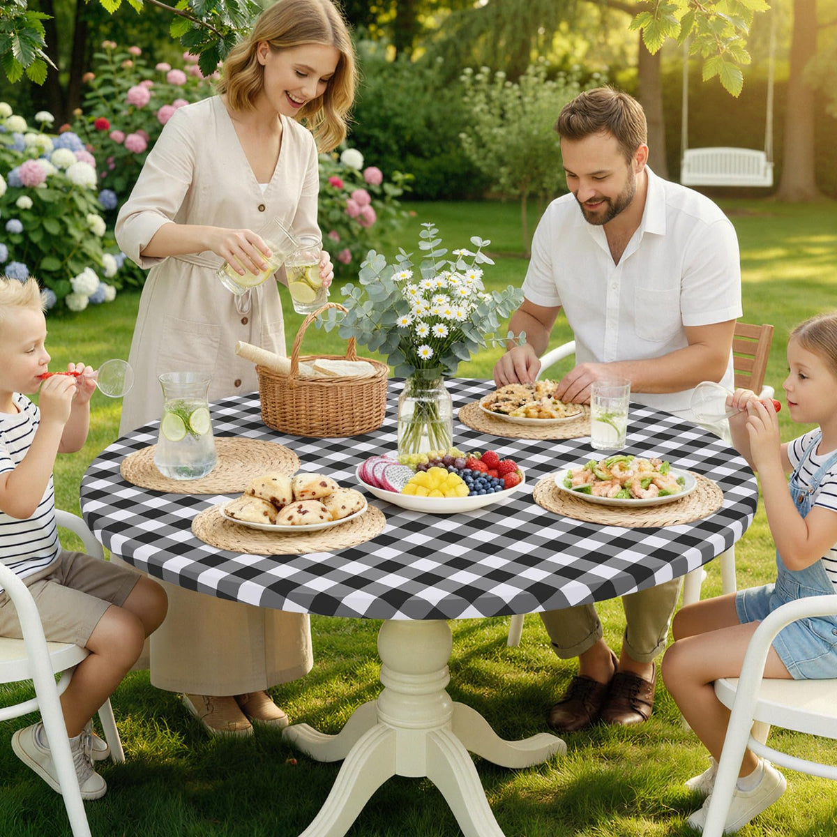 Round Vinyl Tablecloth