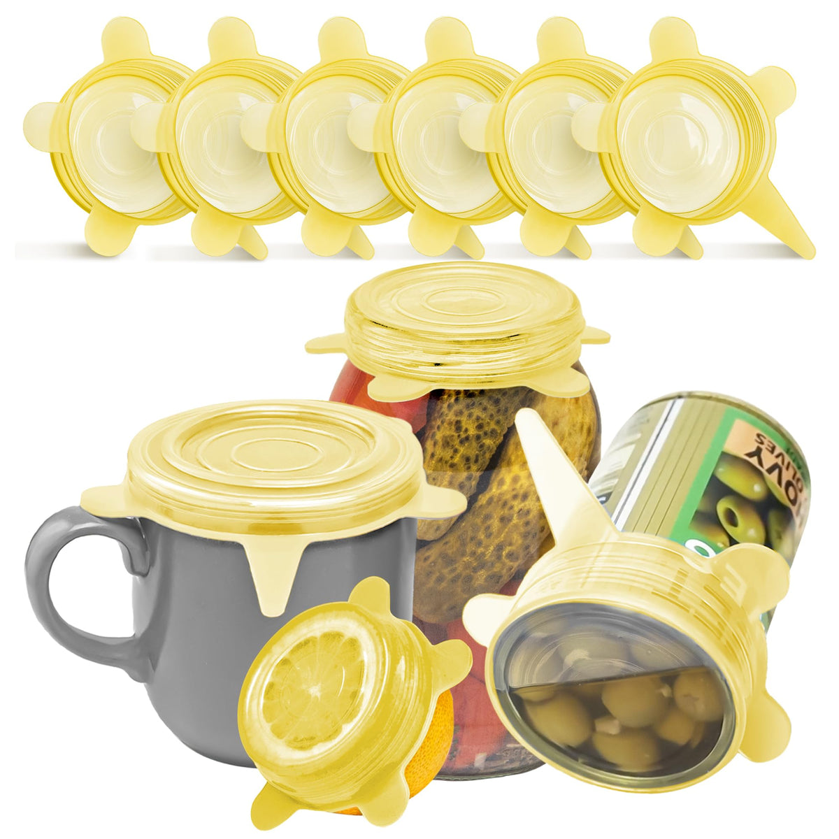Reusable Silicone Jar Covers (12 pcs)