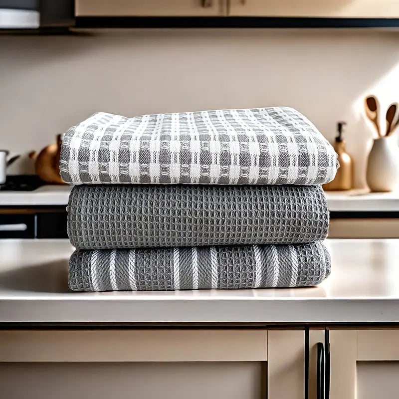 Cotton Kitchen Towels Set (3 Pcs)