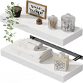White Wooden Floating Shelf