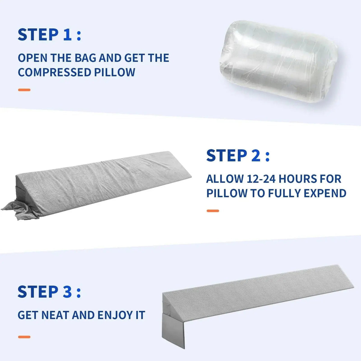 Mattress Gap Pillow with Storage Pockets