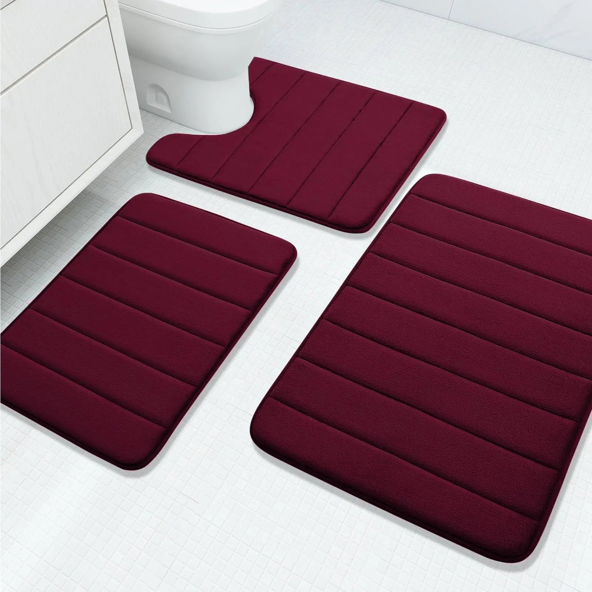 Memory Foam Bathroom Rug Set