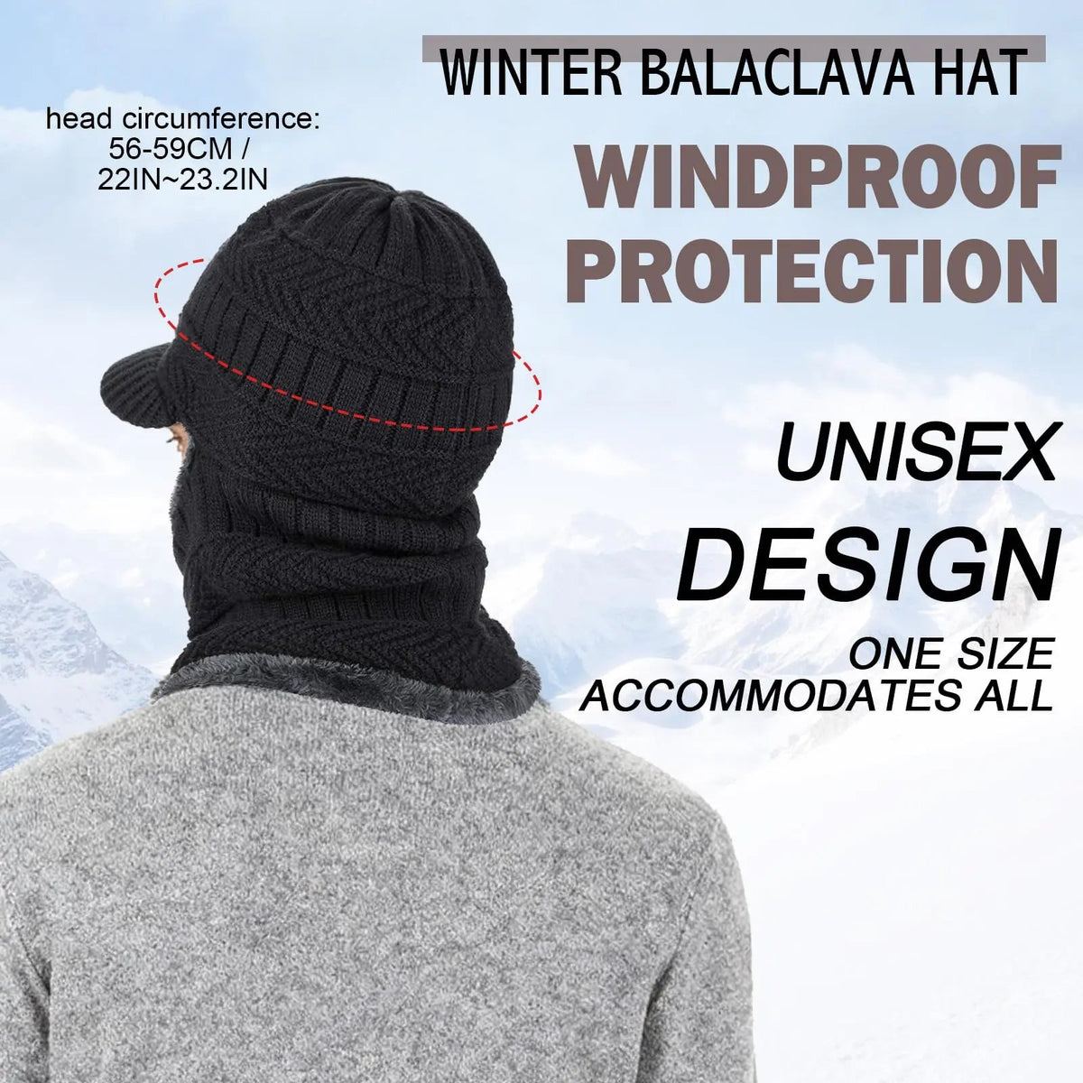 Winter Fleece Balaclava Beanie