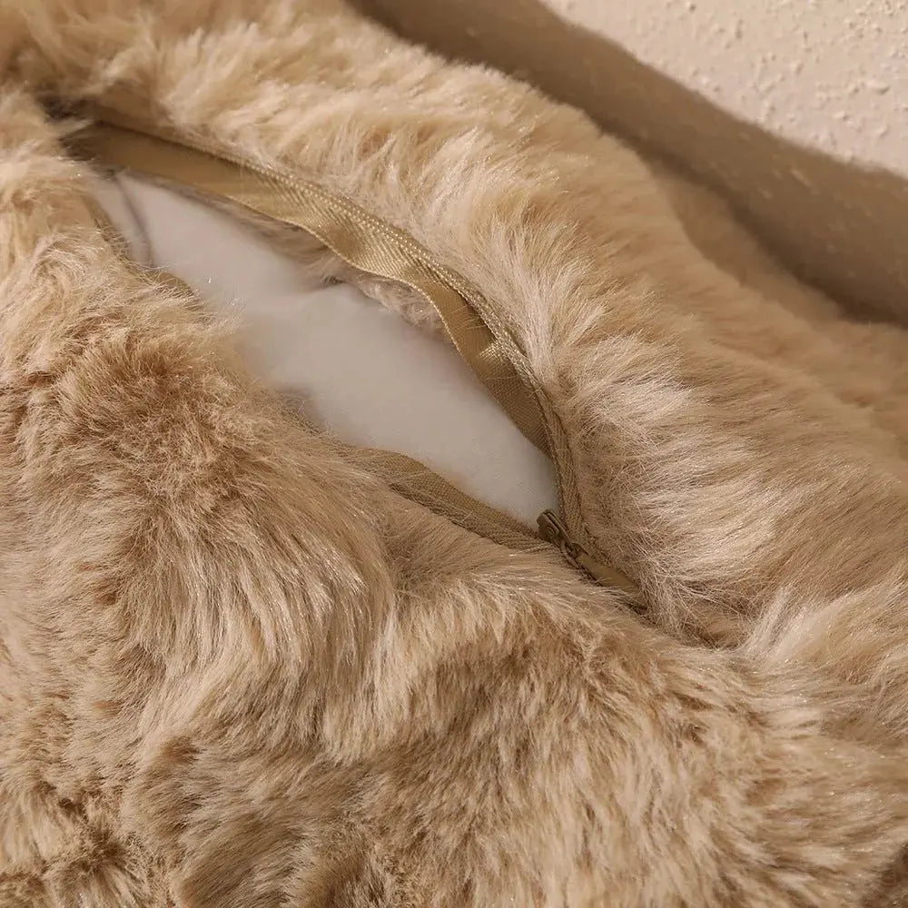 Faux Fur Velvet Pillow Cover