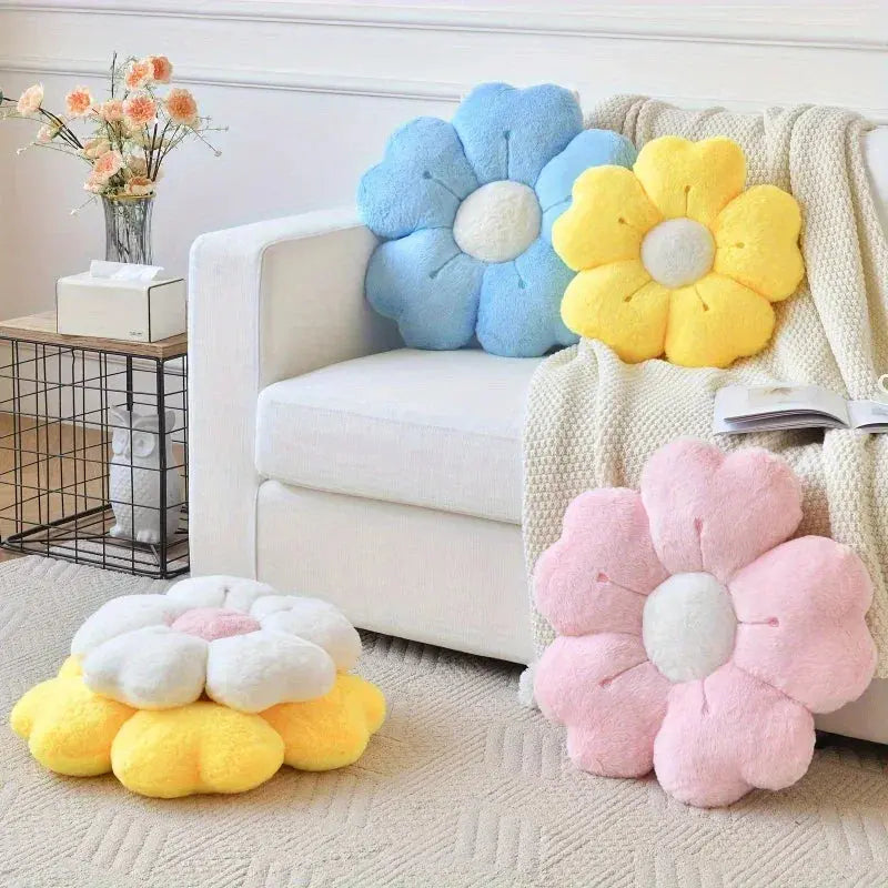 Flower Plush Throw Pillow